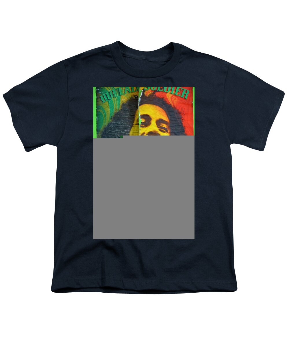 Bob Marley Youth T-Shirt featuring the photograph Bob Marley door at Pickles USVI by Tamara Michael