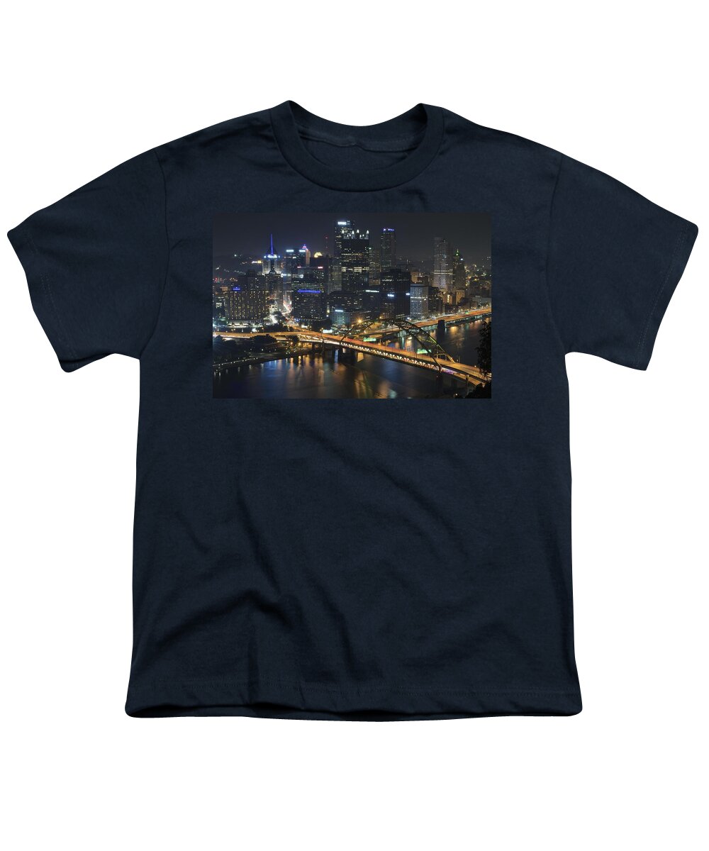Pittsburgh Youth T-Shirt featuring the photograph Bridging the Gap by Frozen in Time Fine Art Photography