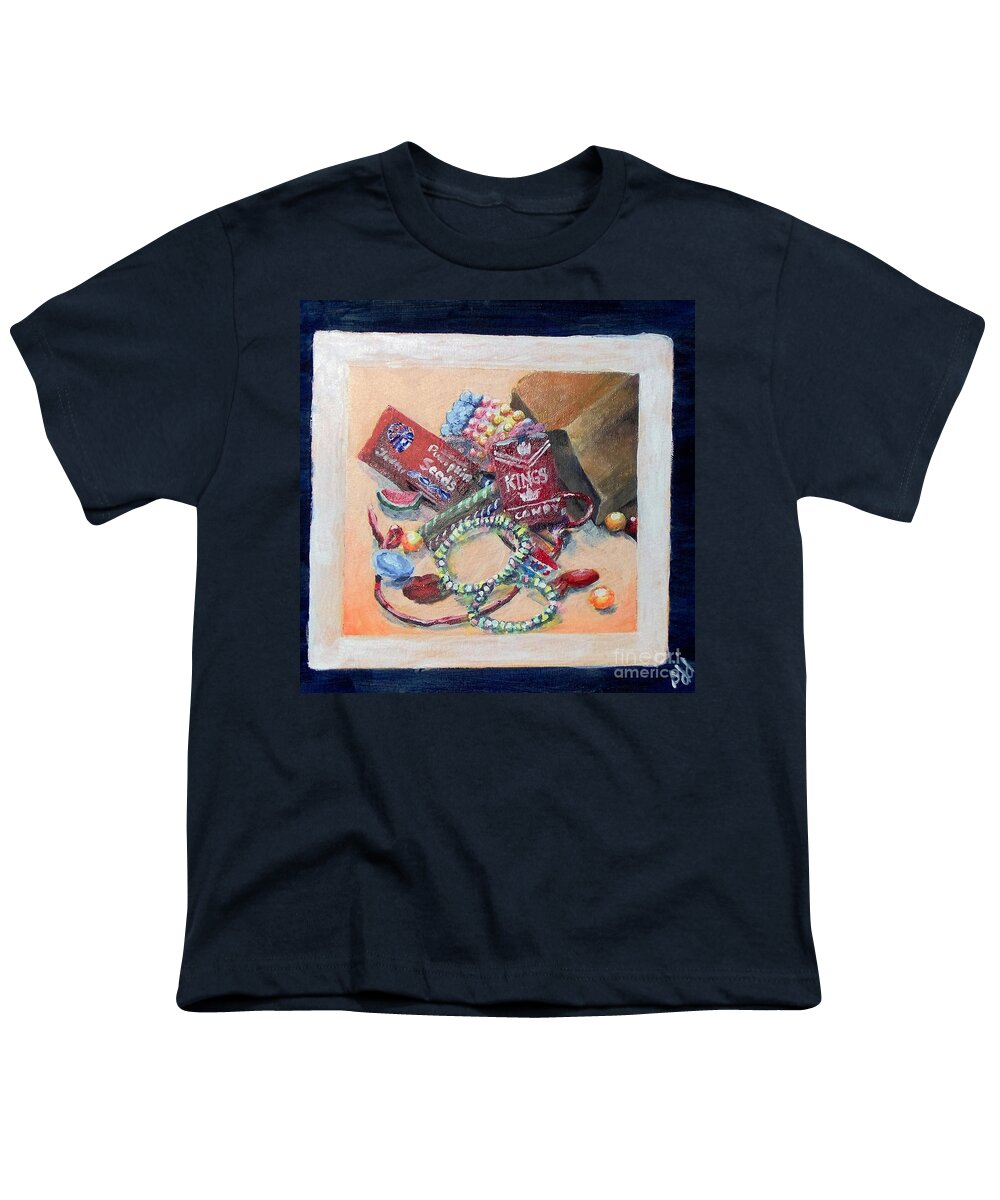 Candy Youth T-Shirt featuring the painting Childhood Treasure by Saundra Johnson