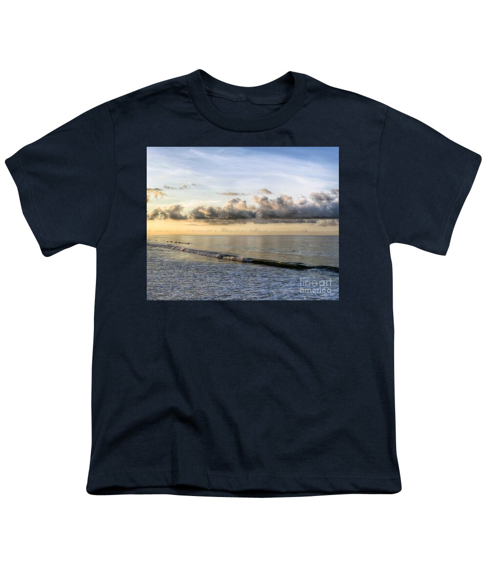 Atlantic Ocean Youth T-Shirt featuring the photograph Clouds Over the Ocean by Kerri Farley