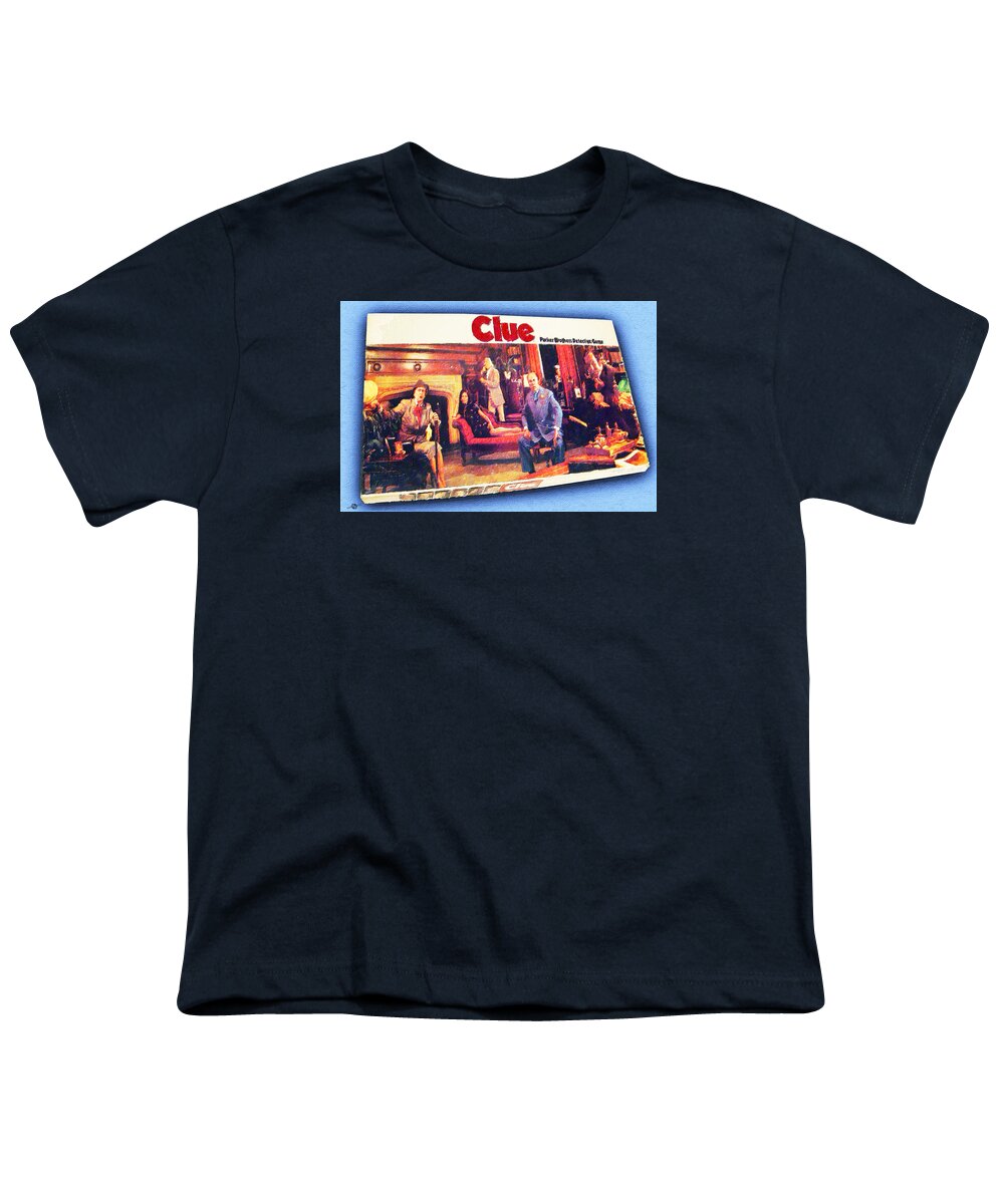 Clue Youth T-Shirt featuring the painting Clue Board Game Painting by Tony Rubino
