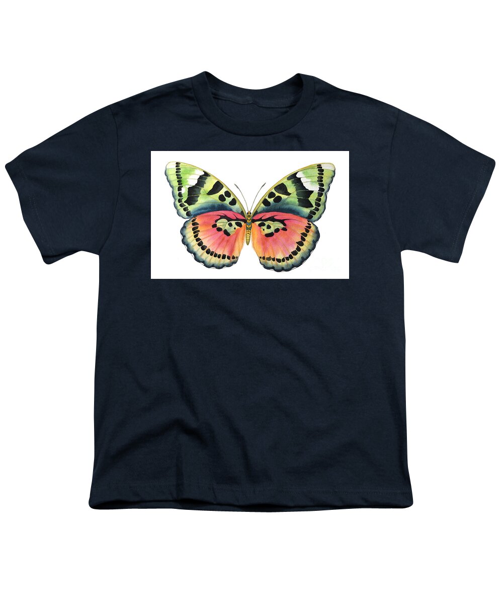 Butterflies Youth T-Shirt featuring the painting Common Pink Forester by Lucy Arnold