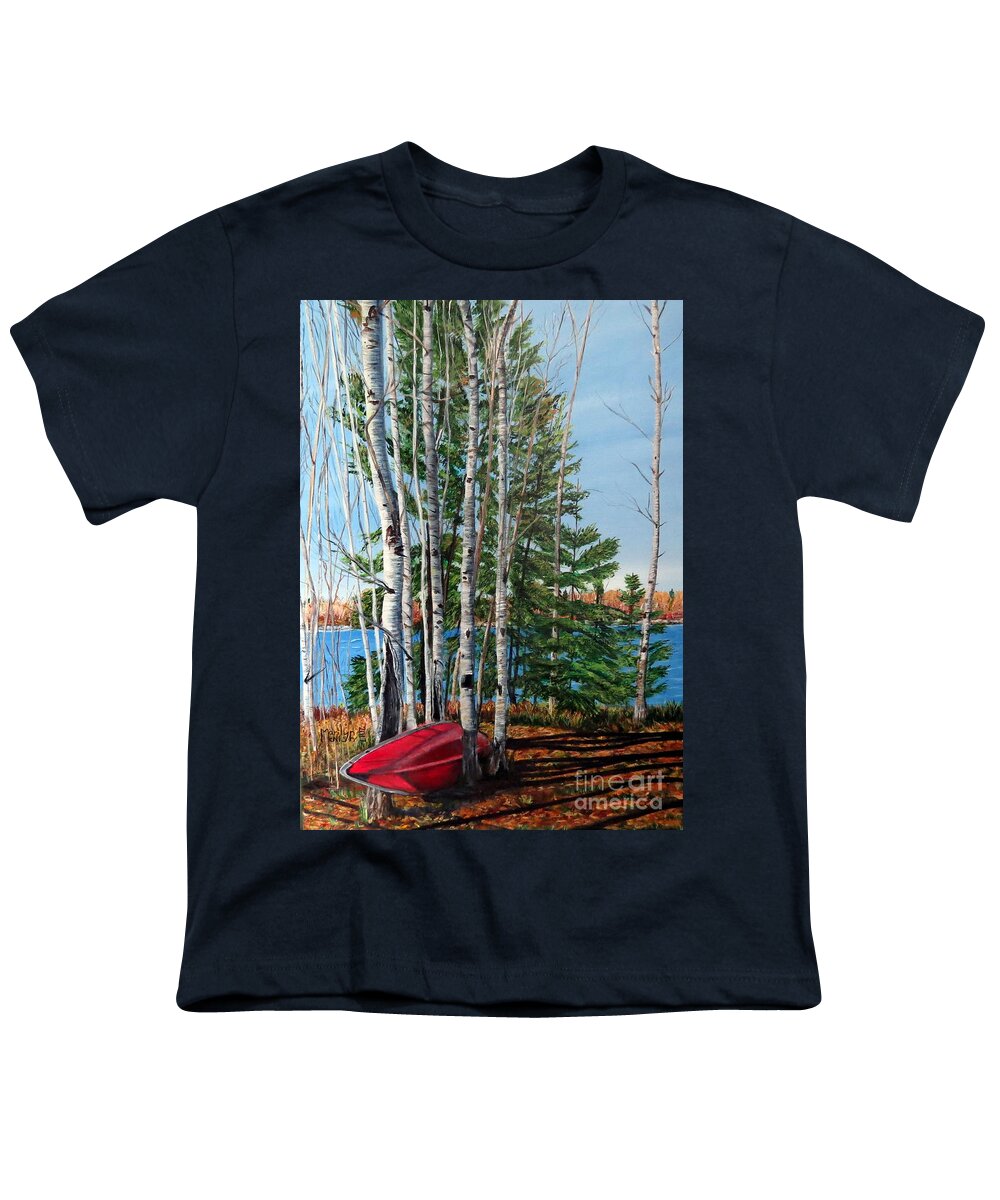 Branches Youth T-Shirt featuring the painting Cottage Country 2 by Marilyn McNish