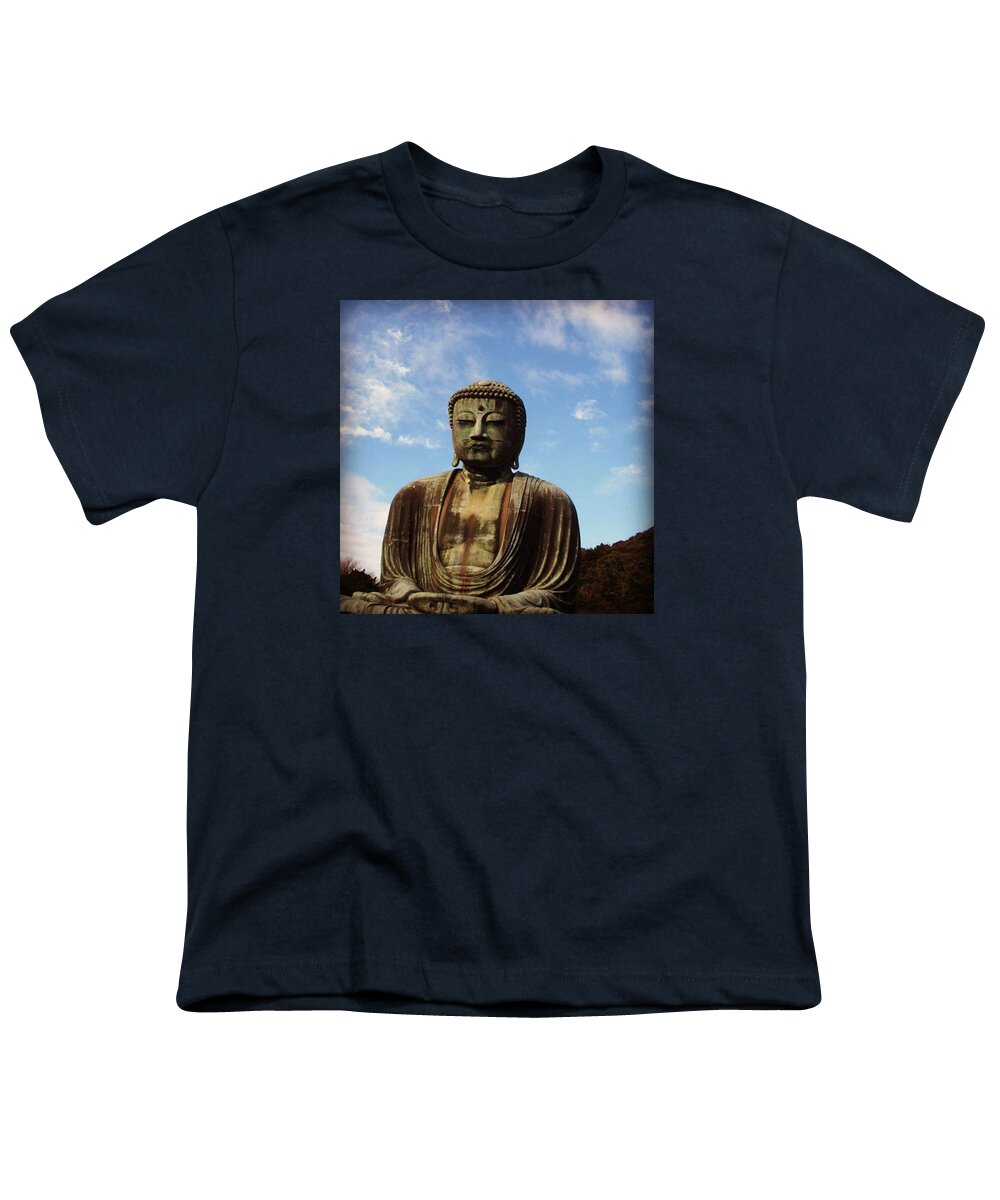 { Youth T-Shirt featuring the photograph Daibutsu In Kamakura. by Emi Kanno