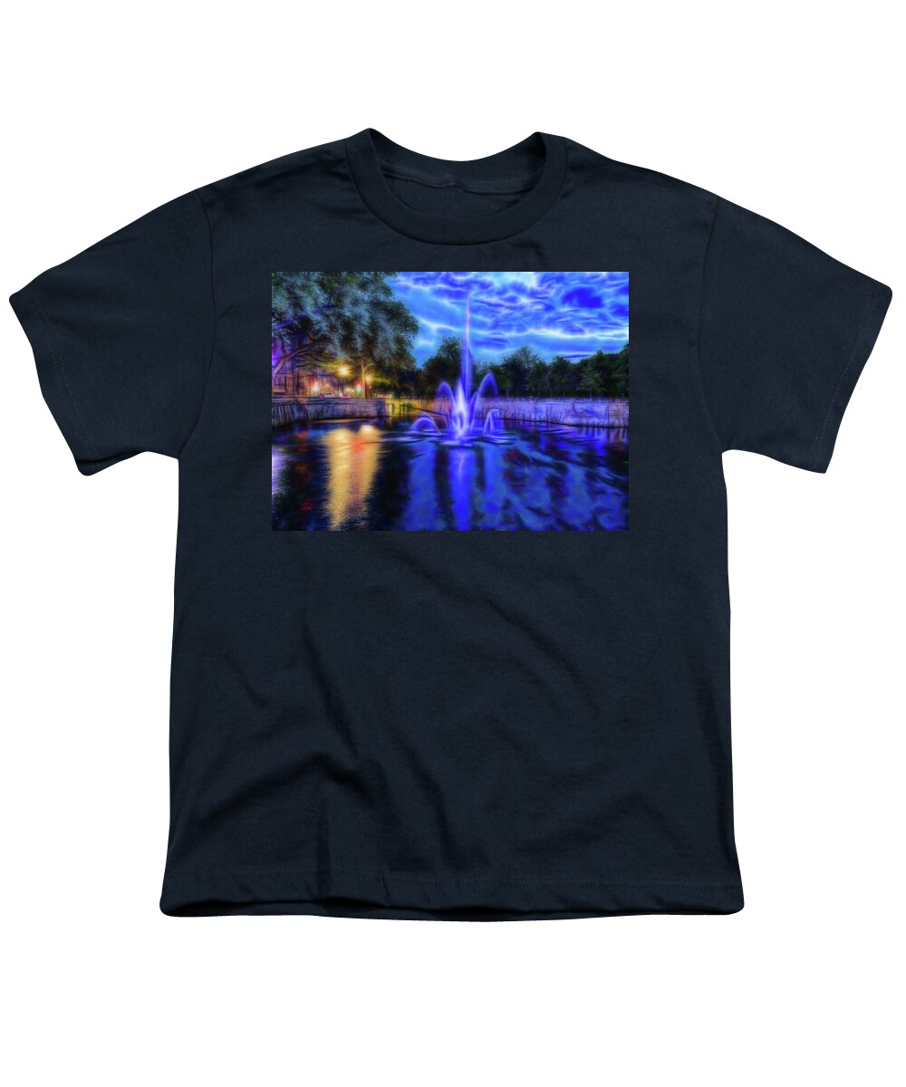 Fountain Youth T-Shirt featuring the photograph Electric Fountain by Scott Carruthers