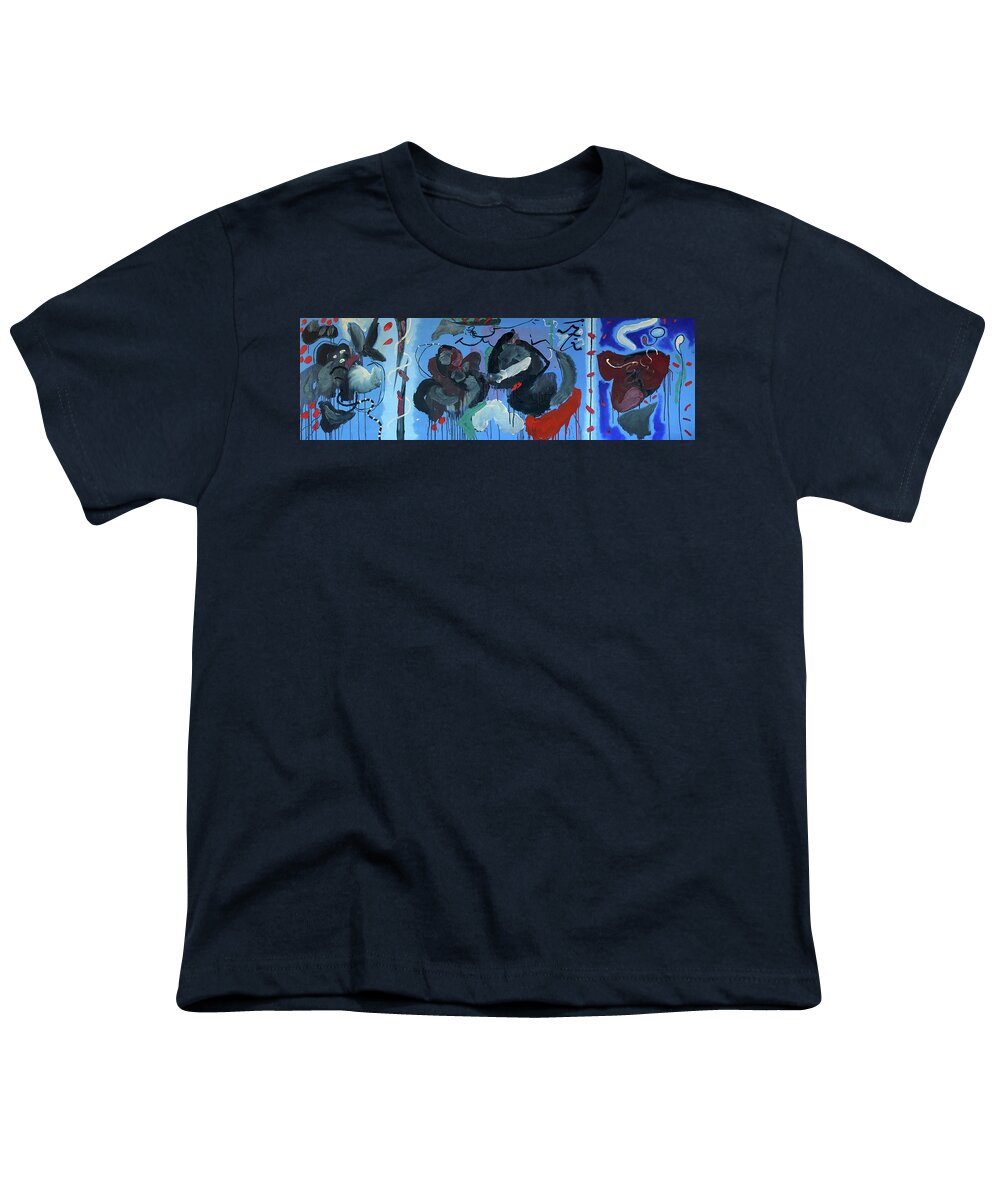 Blue Youth T-Shirt featuring the painting Going Down by Peregrine Roskilly