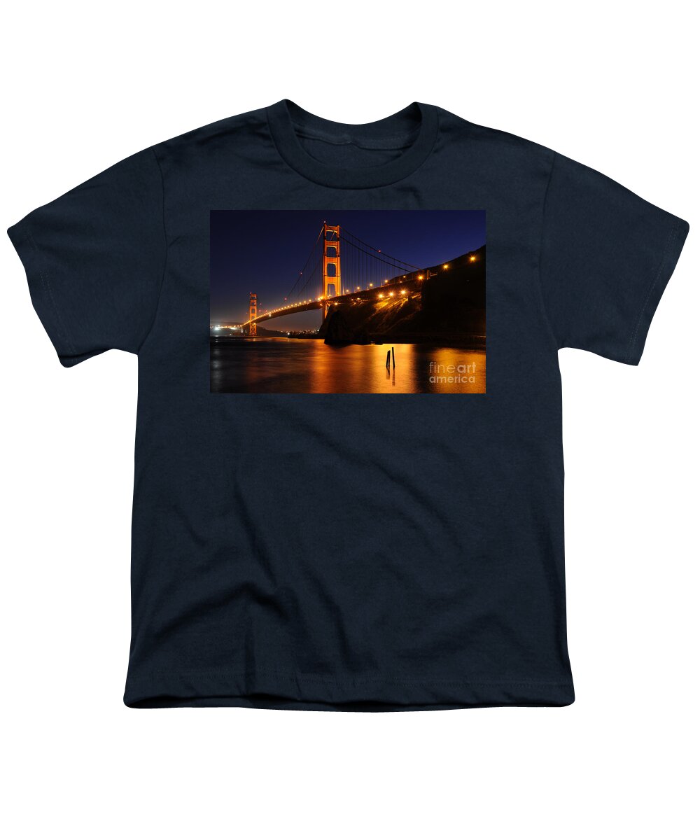 Golden Gate Bridge Youth T-Shirt featuring the photograph Golden Gate Bridge 1 by Vivian Christopher