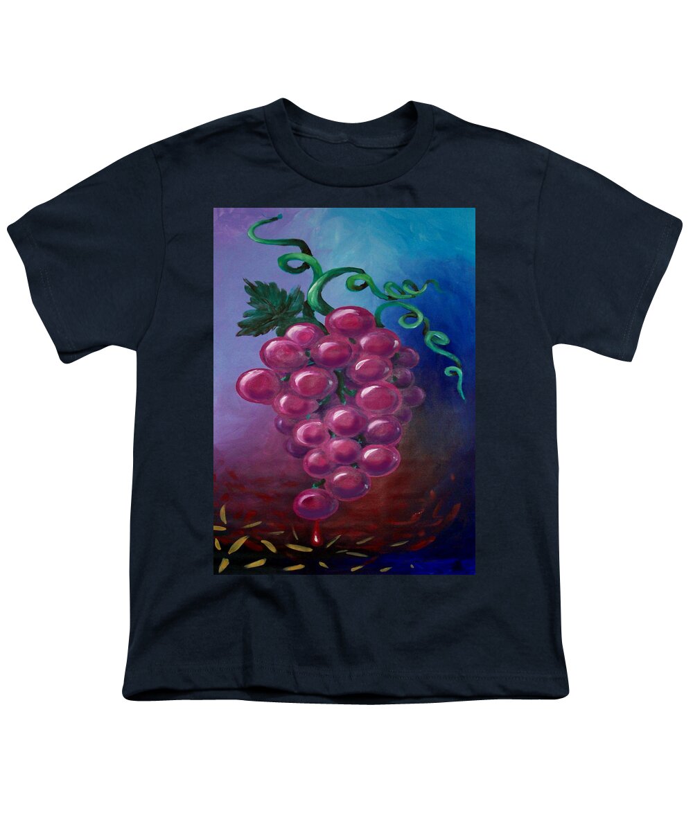 Grape Youth T-Shirt featuring the painting Grapes by Kevin Middleton