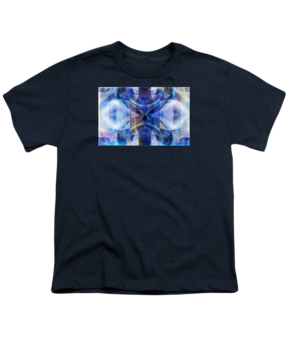 Abstract Youth T-Shirt featuring the digital art Ice Structure by Art Di