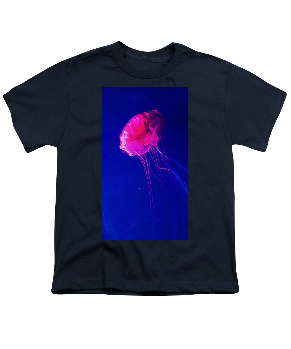Jelly Youth T-Shirt featuring the painting Illuminous Pink Jelly, by Adam Asar by Celestial Images