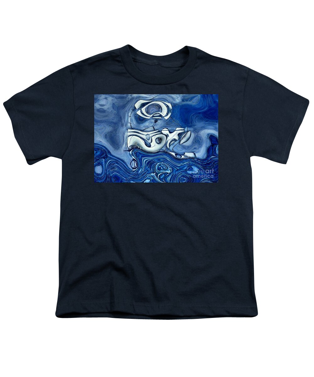 Abstract Youth T-Shirt featuring the digital art La Tempete - s02a302d by Variance Collections