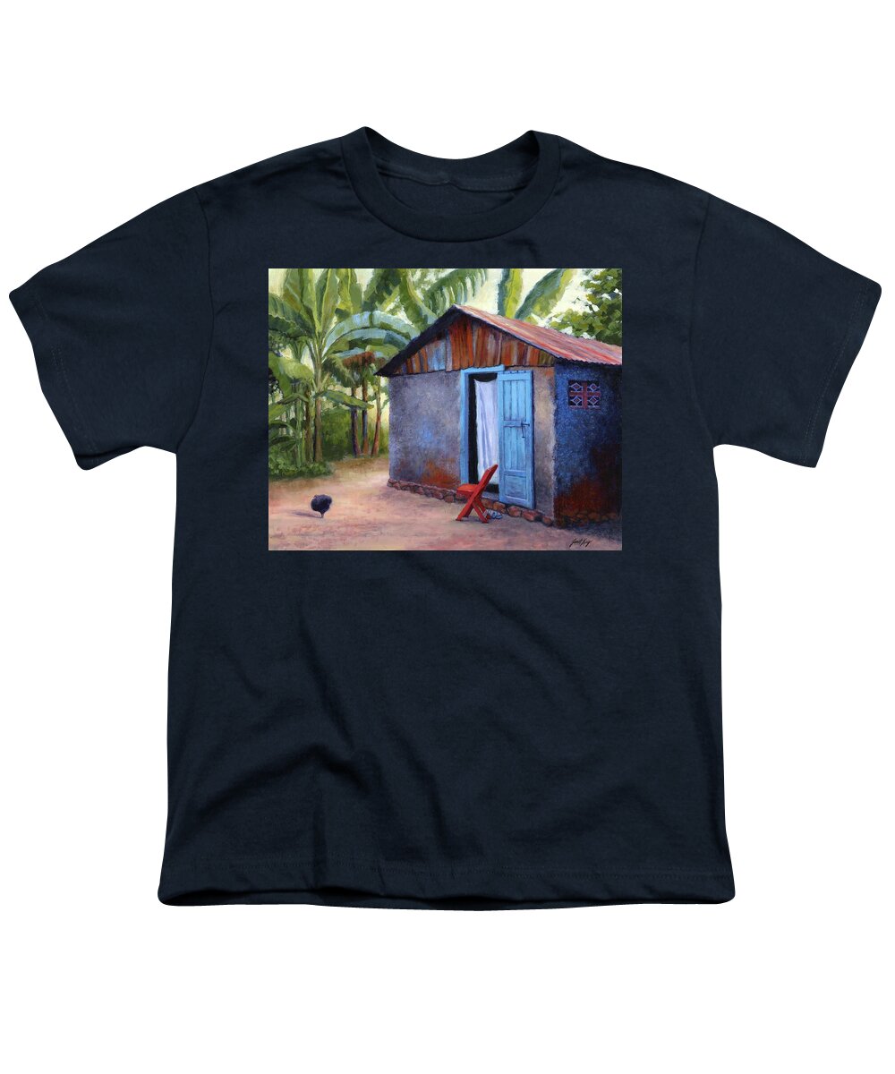 Haiti Youth T-Shirt featuring the painting Life in Haiti by Janet King