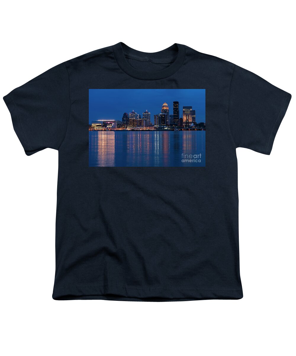 Ohio Youth T-Shirt featuring the photograph Louisville Twilight - D010364 by Daniel Dempster