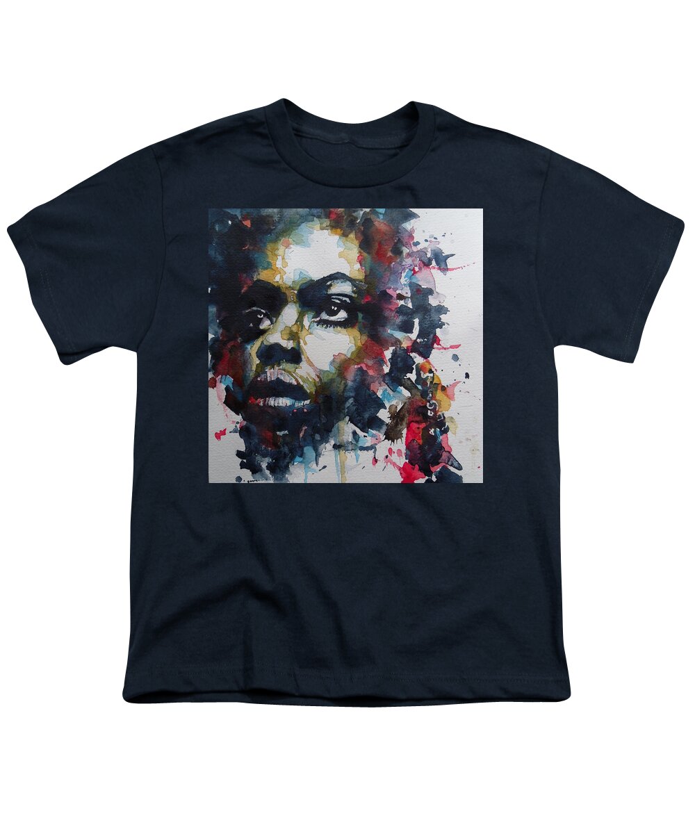 Nina Simone Youth T-Shirt featuring the painting My Baby Just Cares For Me by Paul Lovering