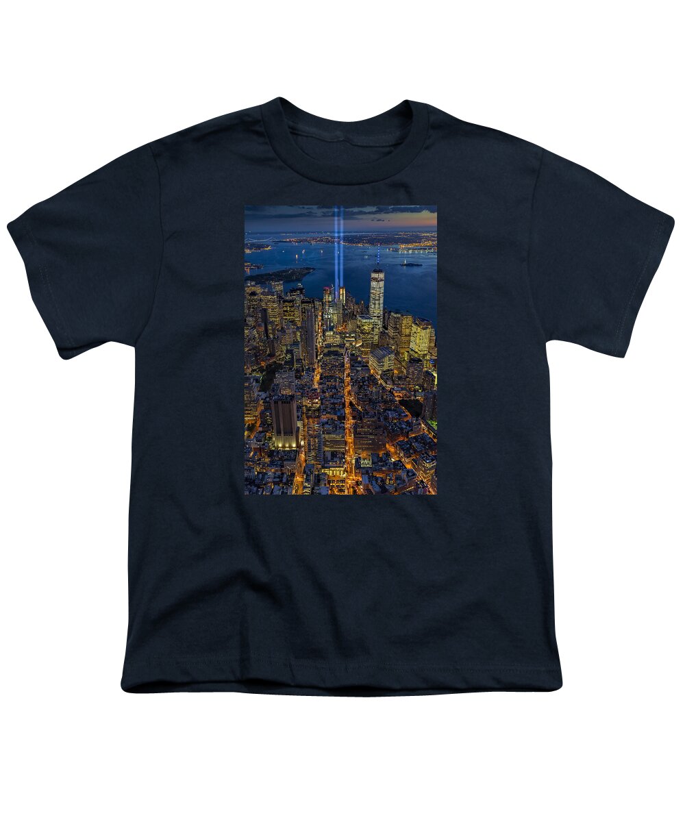 911 Memorial Youth T-Shirt featuring the photograph New York City Remembers September 11 - by Susan Candelario