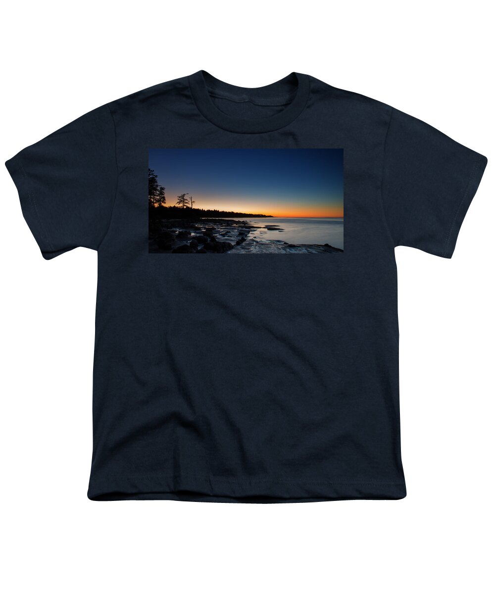 Water Youth T-Shirt featuring the photograph NW Bay Sunset by Randy Hall