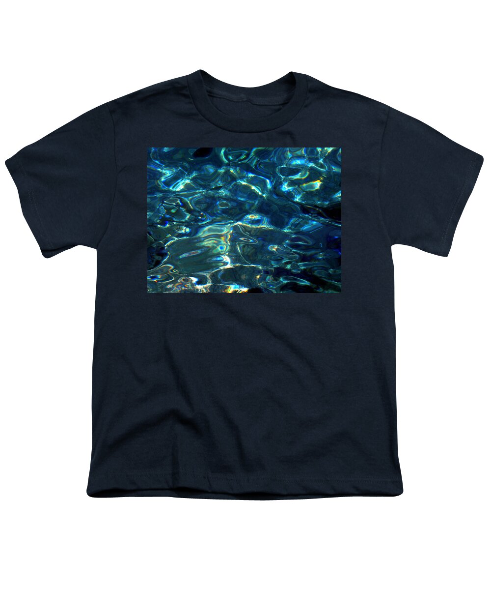 Ocean Youth T-Shirt featuring the photograph Ocean Water reflections Island Santorini Greece by Colette V Hera Guggenheim