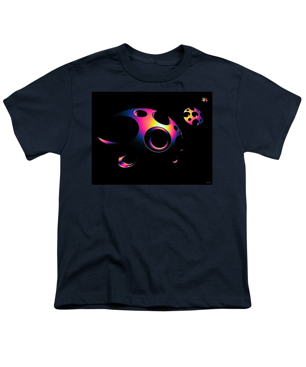 Surreal Youth T-Shirt featuring the digital art Pop Art Metallic Pods by Phil Perkins