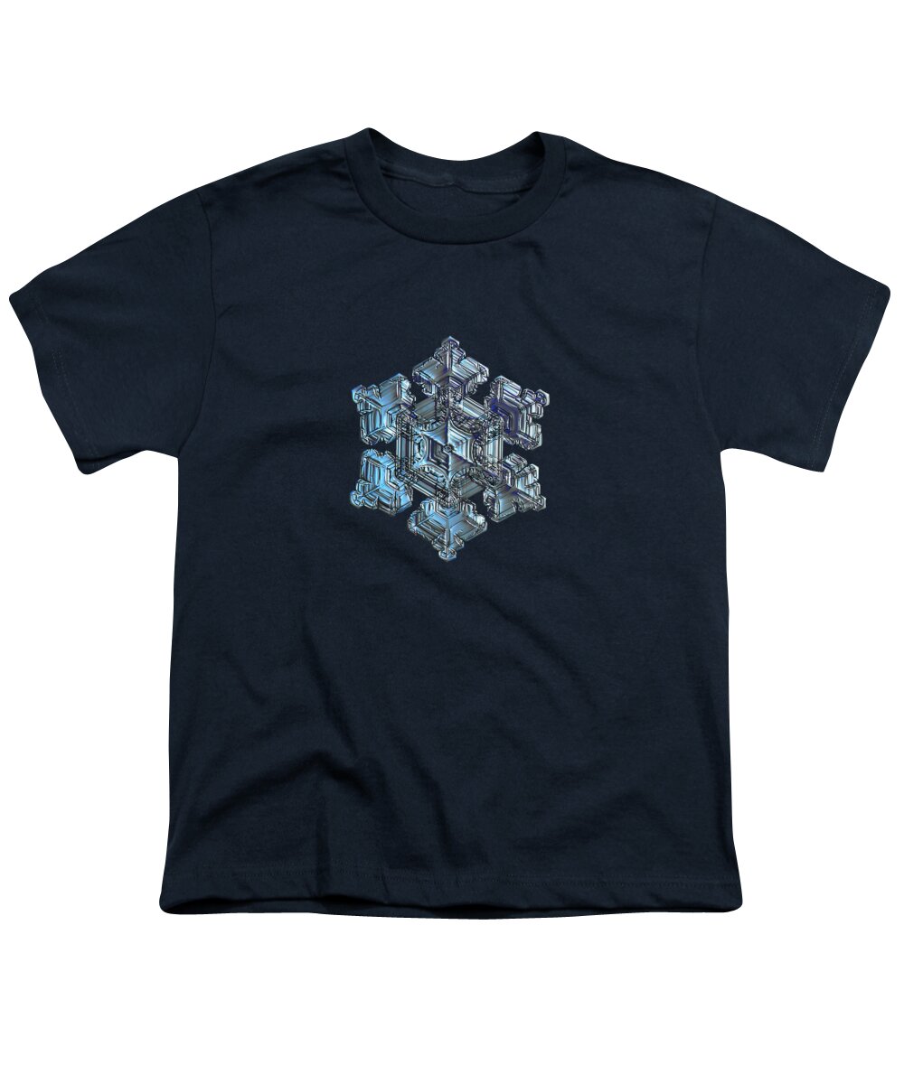 Snowflake Youth T-Shirt featuring the photograph Real snowflake - 05-Feb-2018 - 5 by Alexey Kljatov