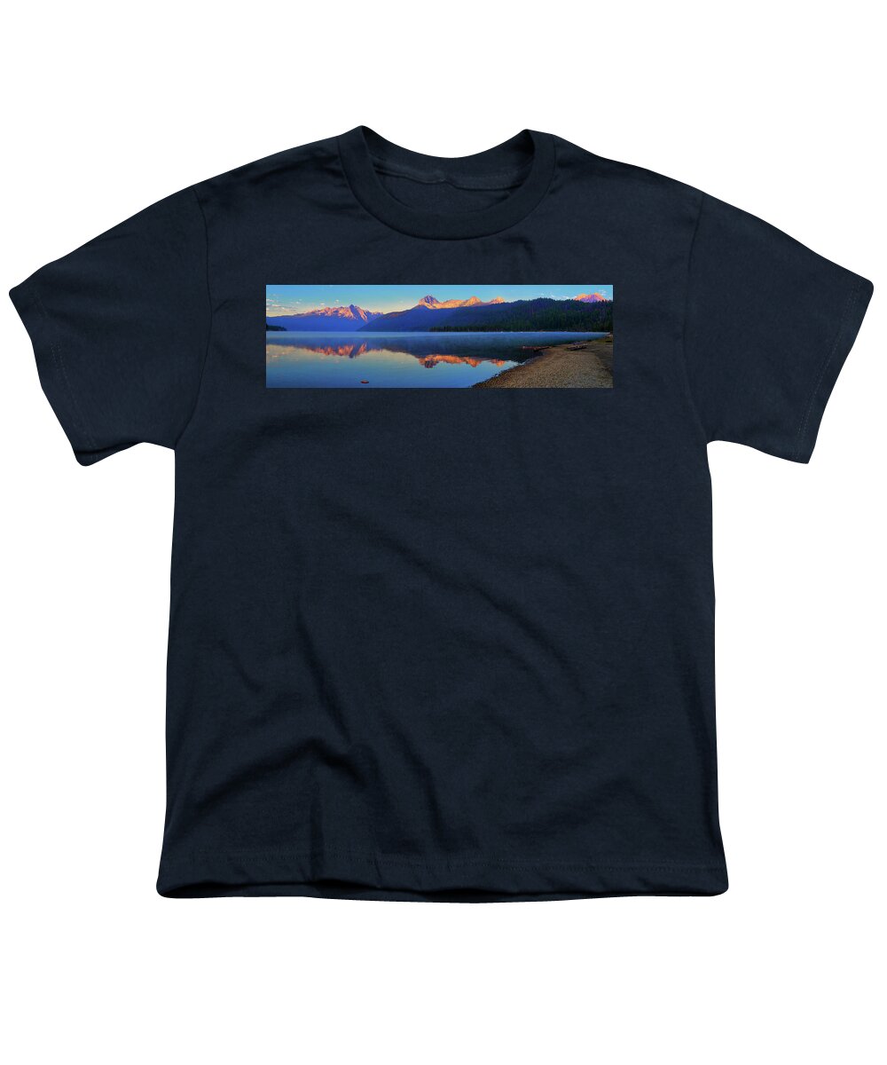 Redfish Lake Youth T-Shirt featuring the photograph Redfish Lake Dawn by Greg Norrell