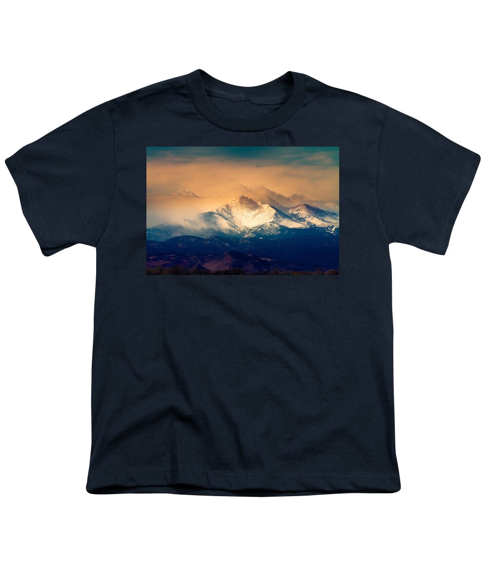 Longs Peak Youth T-Shirt featuring the photograph She'll Be Coming Around the Mountain by James BO Insogna