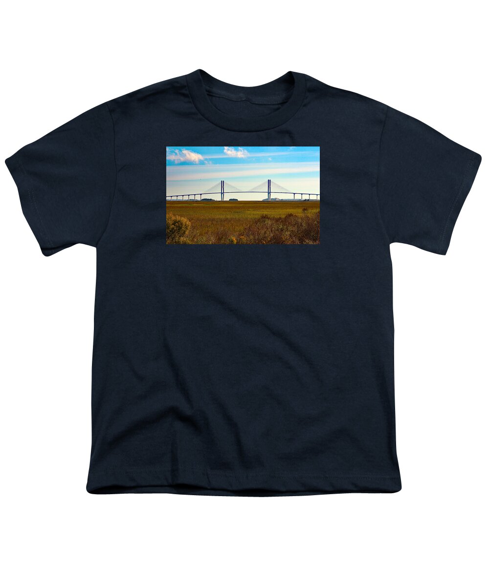 Nature Youth T-Shirt featuring the photograph Sidney Lanier Bridge by DB Hayes