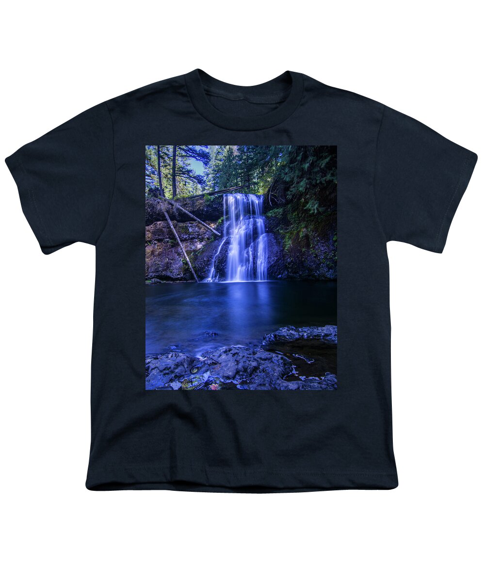 Falls Youth T-Shirt featuring the photograph Silver Falls - Upper North Falls by Pelo Blanco Photo