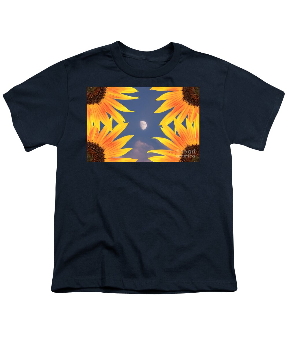 Sunflower Youth T-Shirt featuring the photograph Sunflower Moon by James BO Insogna