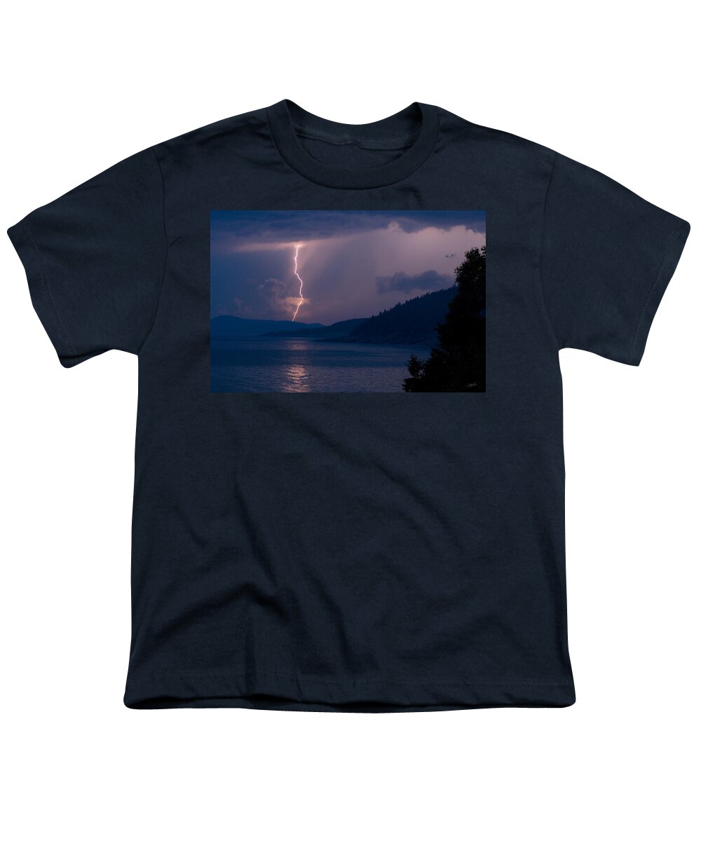 Lake Superior Youth T-Shirt featuring the photograph Superior Lightning   by Doug Gibbons