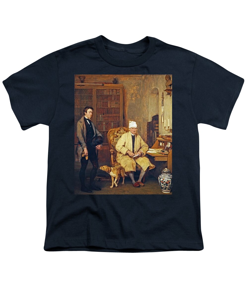 Sir David Wilkie - The Letter Of Introduction 1813 Youth T-Shirt featuring the painting The Letter of Introduction by MotionAge Designs