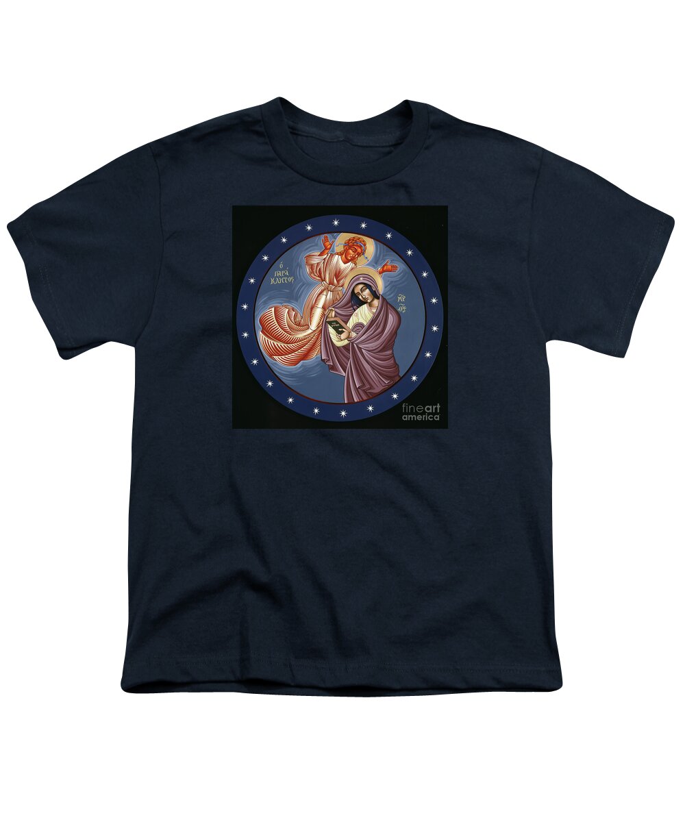 The Mother Of God Overshadowed By The Holy Spirit Youth T-Shirt featuring the painting The Mother of God Overshadowed by the Holy Spirit 118 by William Hart McNichols