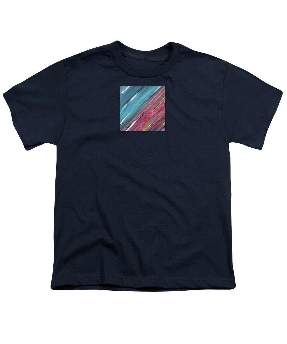 Abstract Youth T-Shirt featuring the painting The song of the horizon A by Ovidiu Ervin Gruia