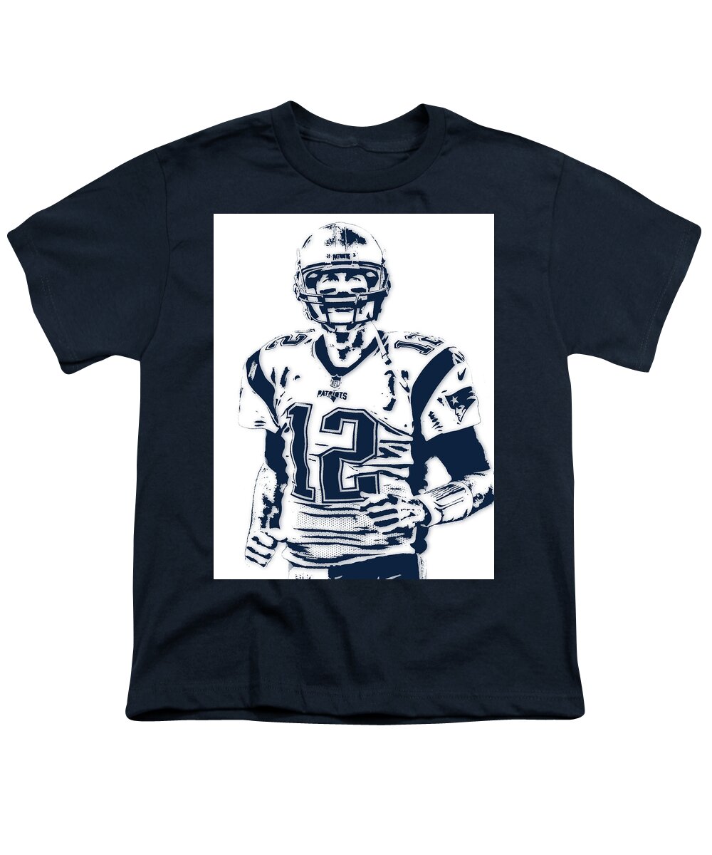 Tom Brady New England Patriots Pixel Art 6 Youth T-Shirt by Joe Hamilton -  Pixels Merch