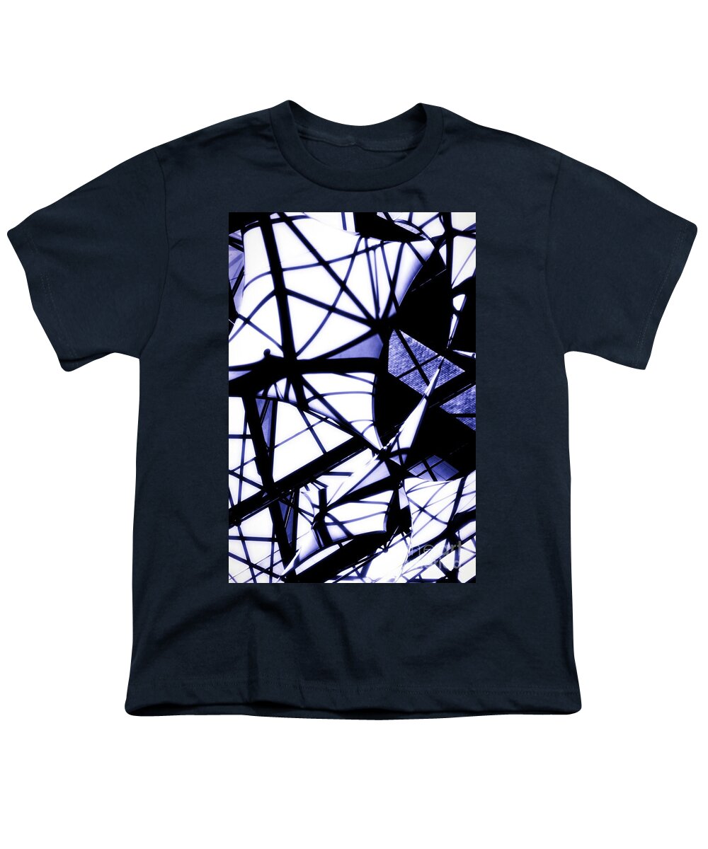 Industrial Youth T-Shirt featuring the photograph U of W Hospital Atrium Flags by Becky Kurth