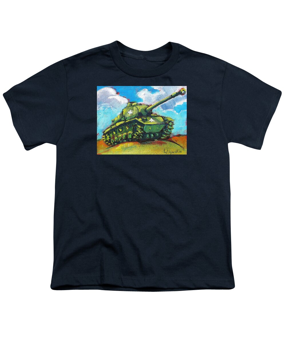 Plein Air Youth T-Shirt featuring the painting V. F. W. Tank by Les Leffingwell