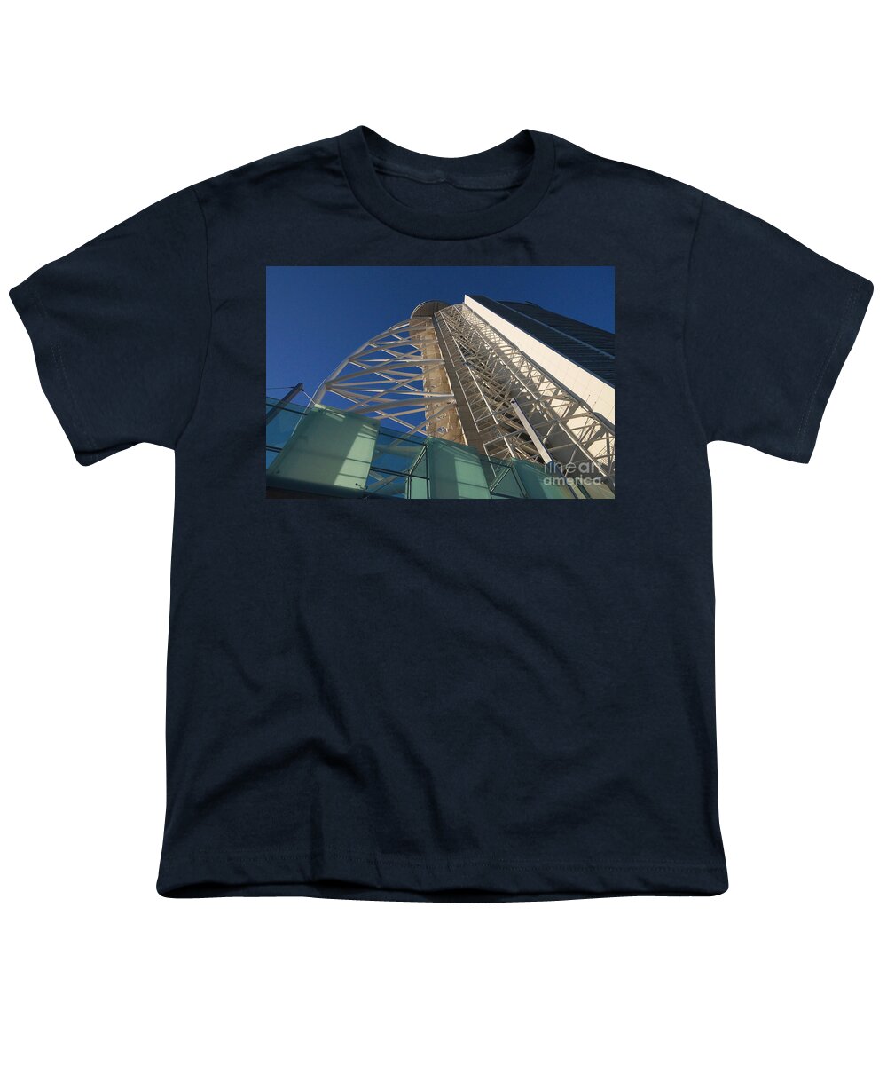 Europe Youth T-Shirt featuring the photograph Vasco da Gama Tower and Myriad Hotel Lisbon 2 by Rudi Prott