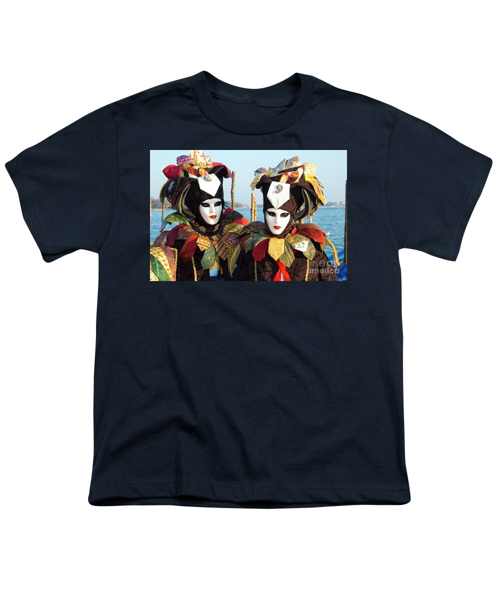 Italy Youth T-Shirt featuring the photograph Venice Carnival Mask by Amod Gal