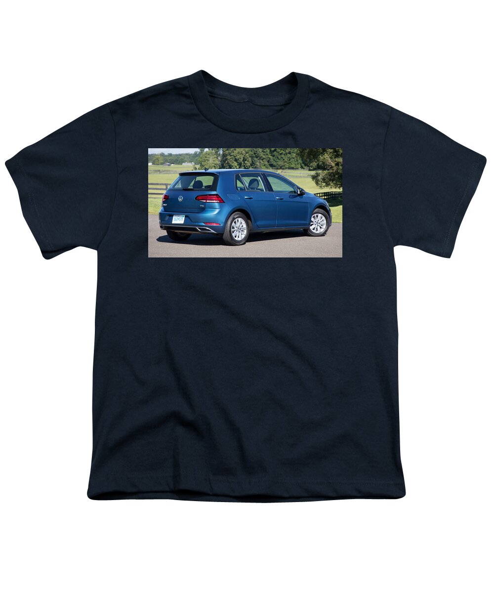 Volkswagen Golf Tsi Youth T-Shirt featuring the digital art Volkswagen Golf TSI by Super Lovely