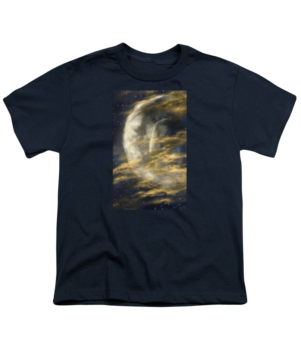 Edward Robert Hughes Youth T-Shirt featuring the painting Weary Moon by Edward Robert Hughes