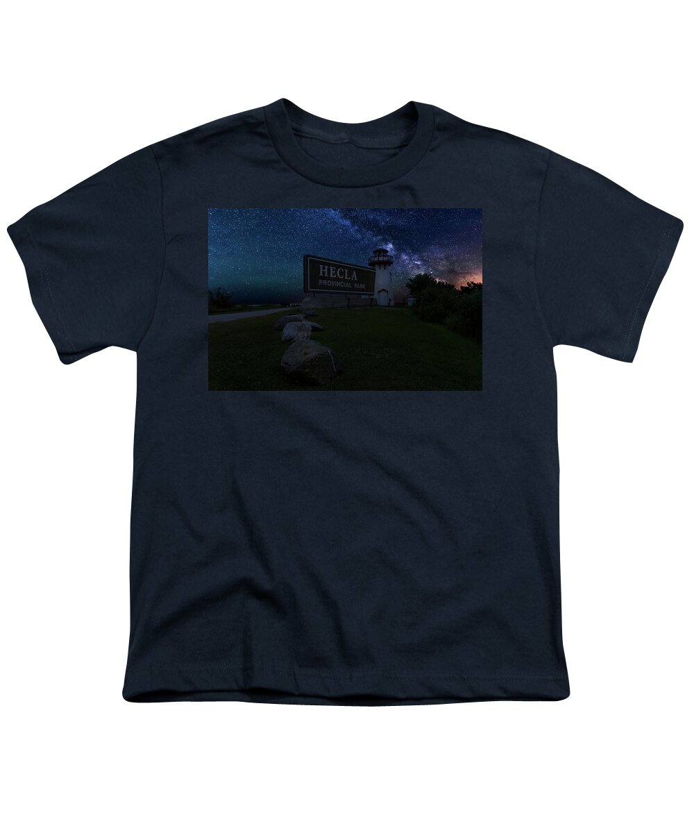 Hecla Youth T-Shirt featuring the photograph When The Night Falls by Nebojsa Novakovic