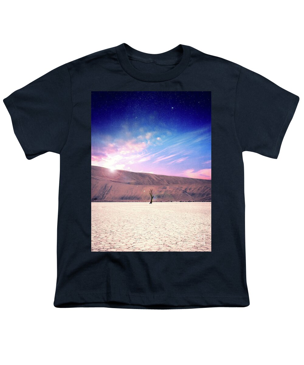 Sand Dunes Youth T-Shirt featuring the digital art Desert Stars by Phil Perkins