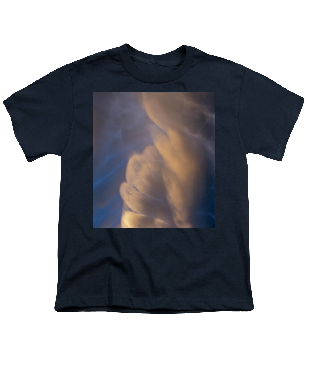 Nebraskasc Youth T-Shirt featuring the photograph Dying Thunderstorms at Sunset 017 by NebraskaSC