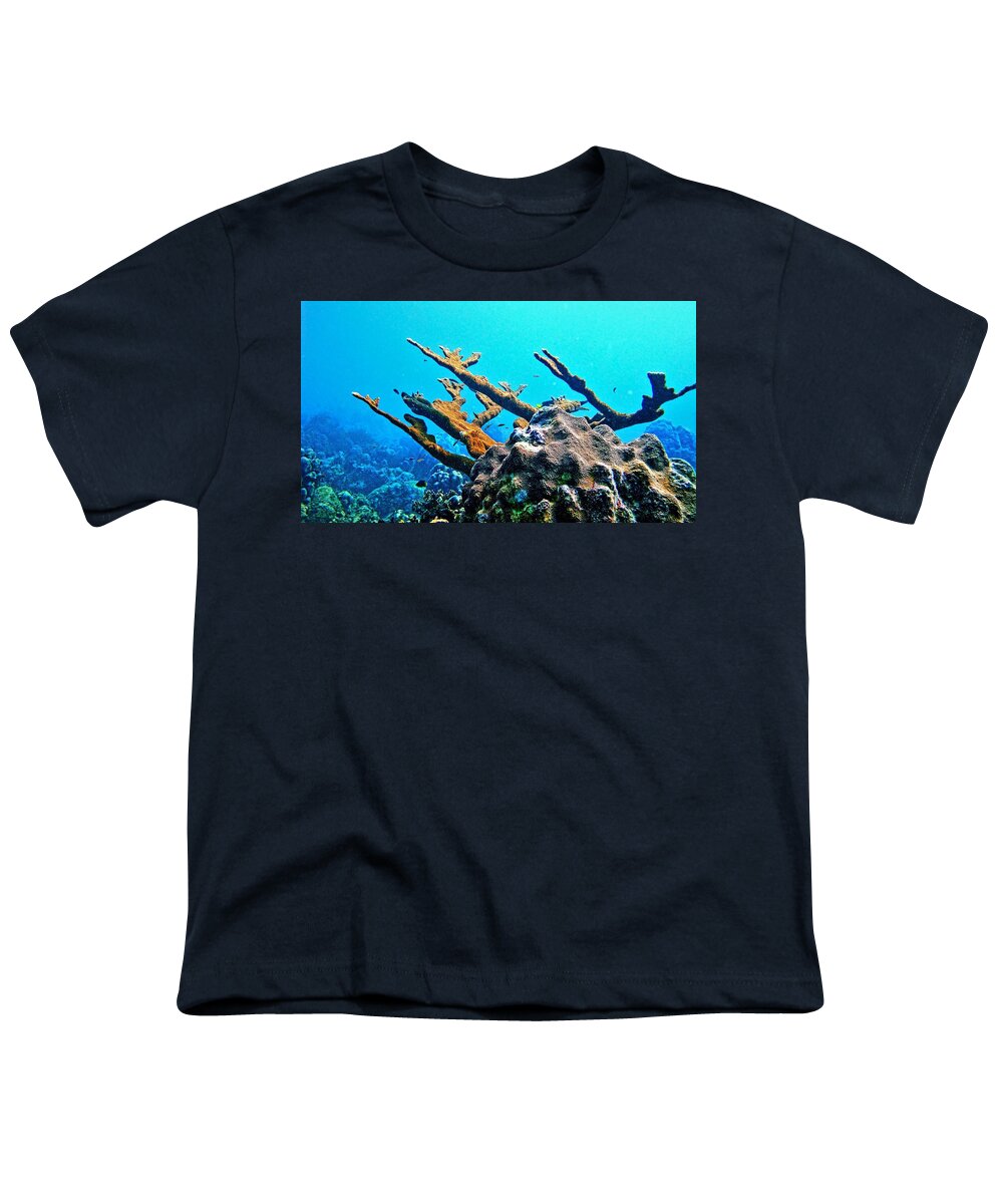 Elkhorn Coral Youth T-Shirt featuring the photograph Elkhorn by Climate Change VI - Sales