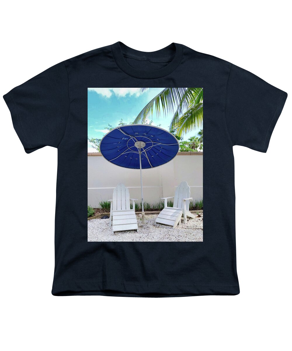 Umbrella Youth T-Shirt featuring the photograph Endless Summer in the Garden by Portia Olaughlin
