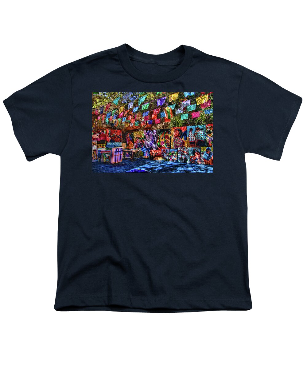 San Jose Del Cabo Youth T-Shirt featuring the photograph Mexican Art Store by David Smith