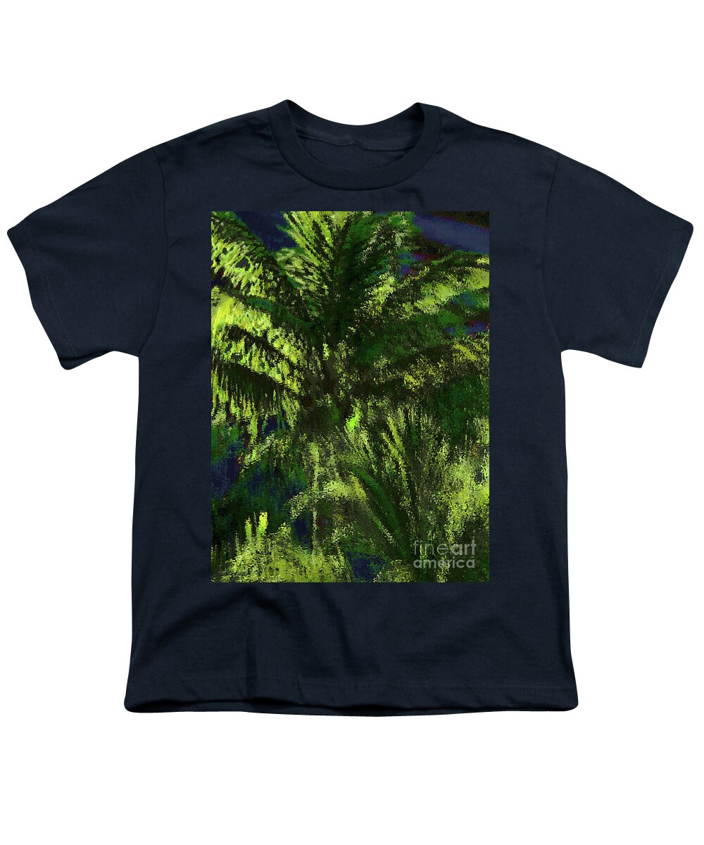 Palm Youth T-Shirt featuring the photograph Neon Palm 1001 by Corinne Carroll