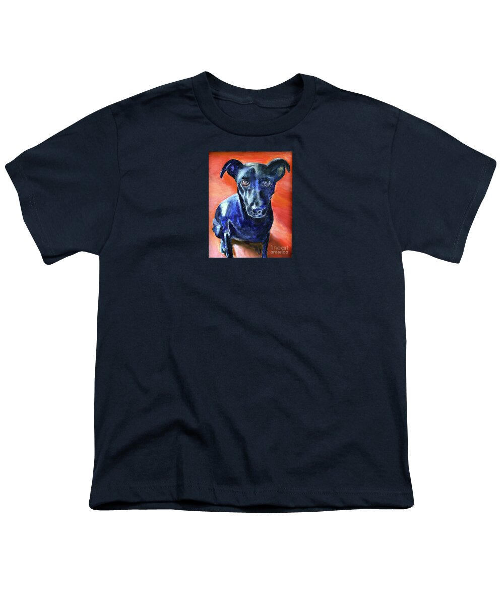 Dog Youth T-Shirt featuring the painting Peter by Kate Conaboy