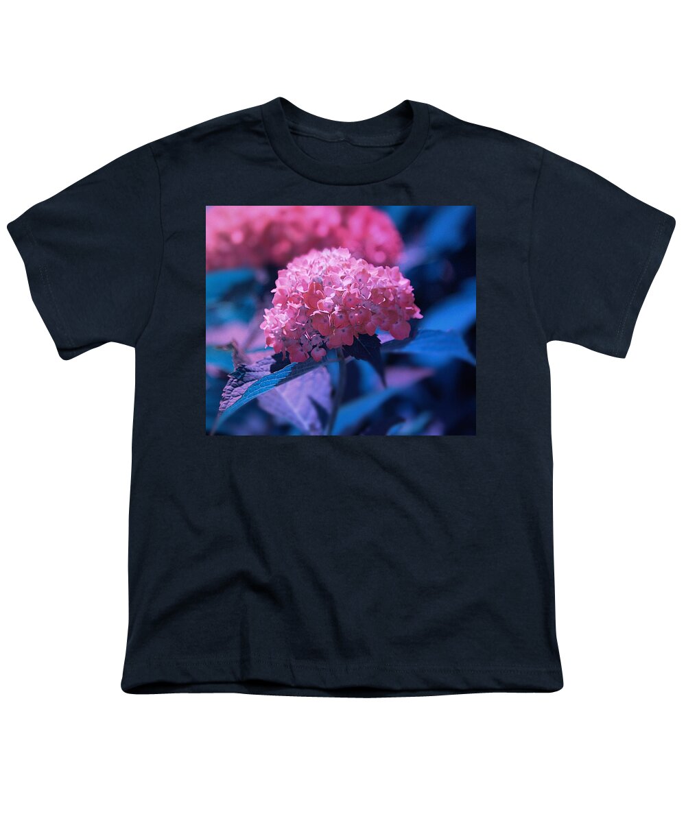 Art Youth T-Shirt featuring the photograph Pink Hydrangea by Joan Han