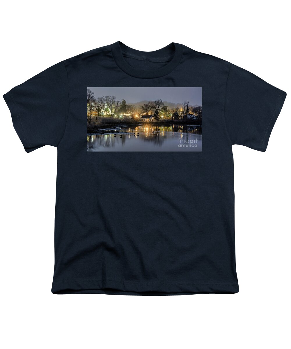 Harbor Youth T-Shirt featuring the photograph Stony Brook Harbor at Dawn #1 by Sean Mills