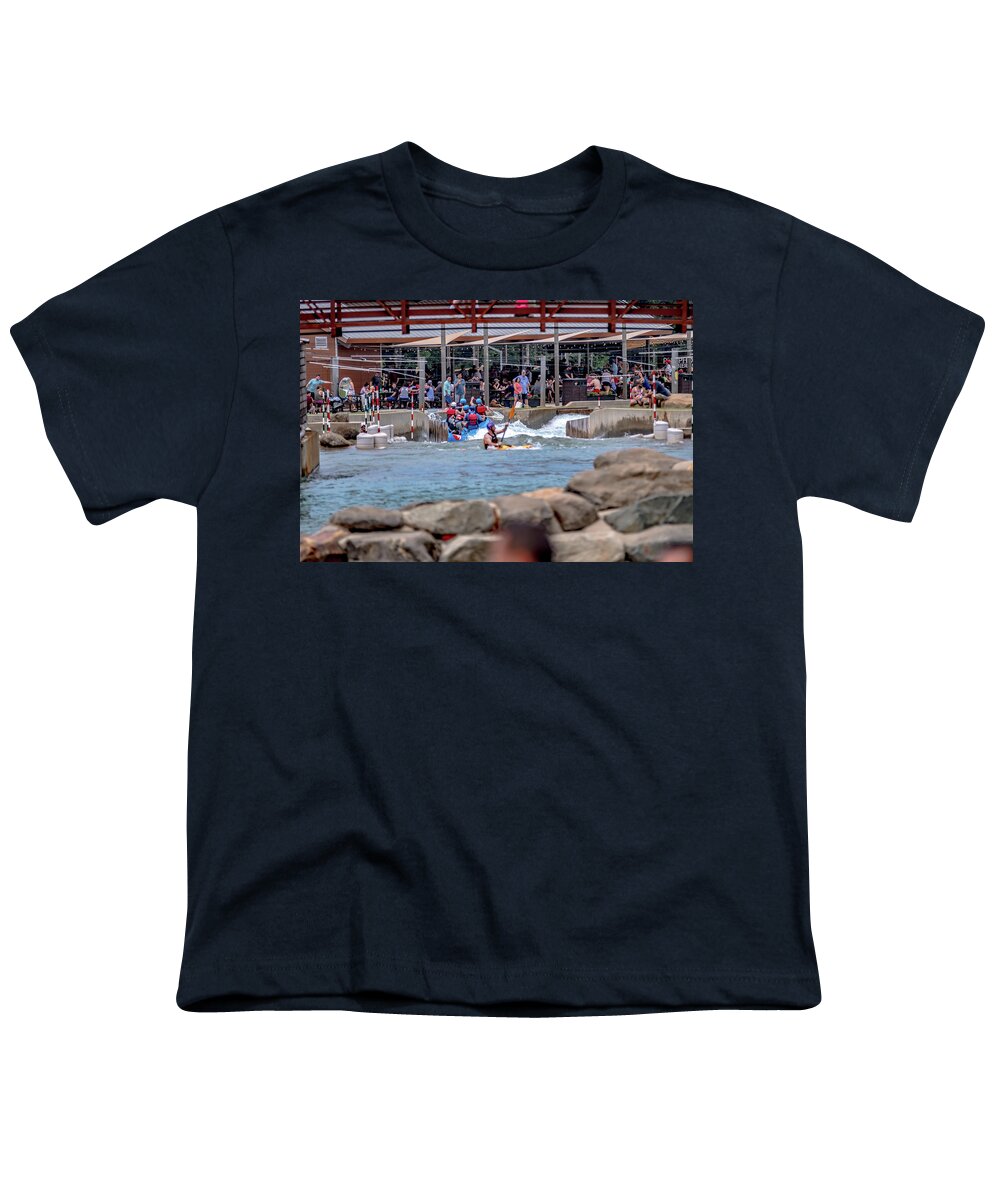 Whitewater Youth T-Shirt featuring the photograph Whitewater Rafting Action Sport At Whitewater National Center In #15 by Alex Grichenko